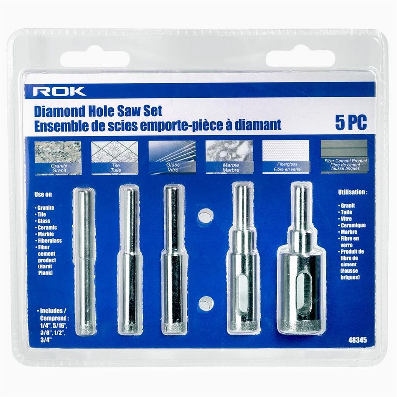 5 PC Diamond Hole Saw Set