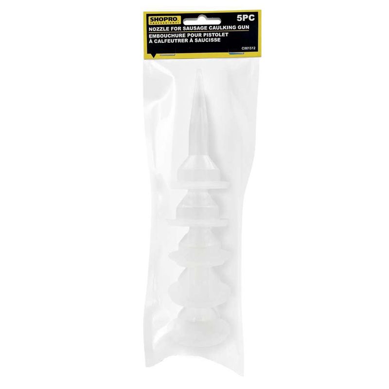 5 PC Nozzle for Sausage Caulking Gun