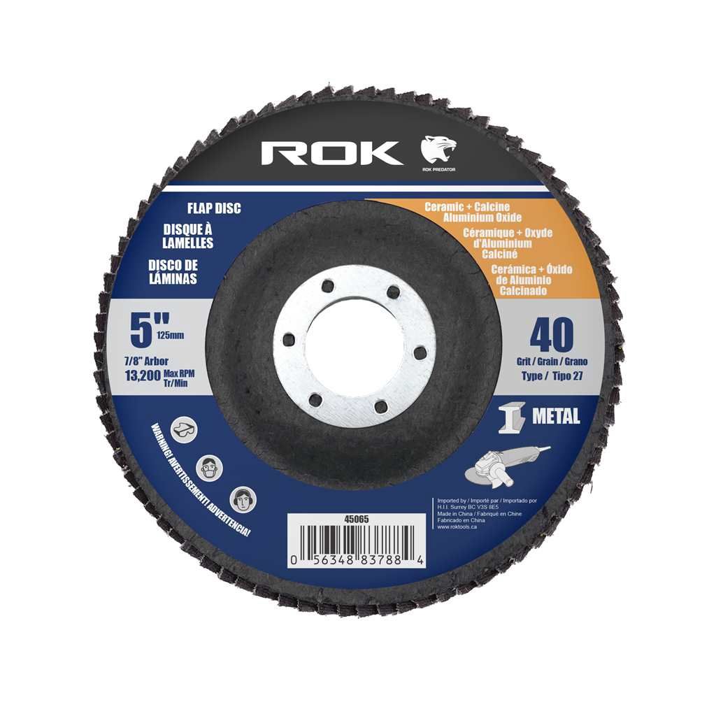 5&quot; 125mm Flap Disc 40 Grit Ceramic + Calcine Aluminium Oxide