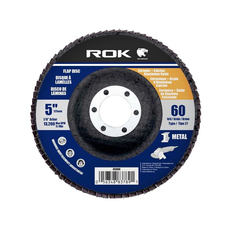 5&quot; 125mm Flap Disc 60 Grit Ceramic + Calcine Aluminium Oxide