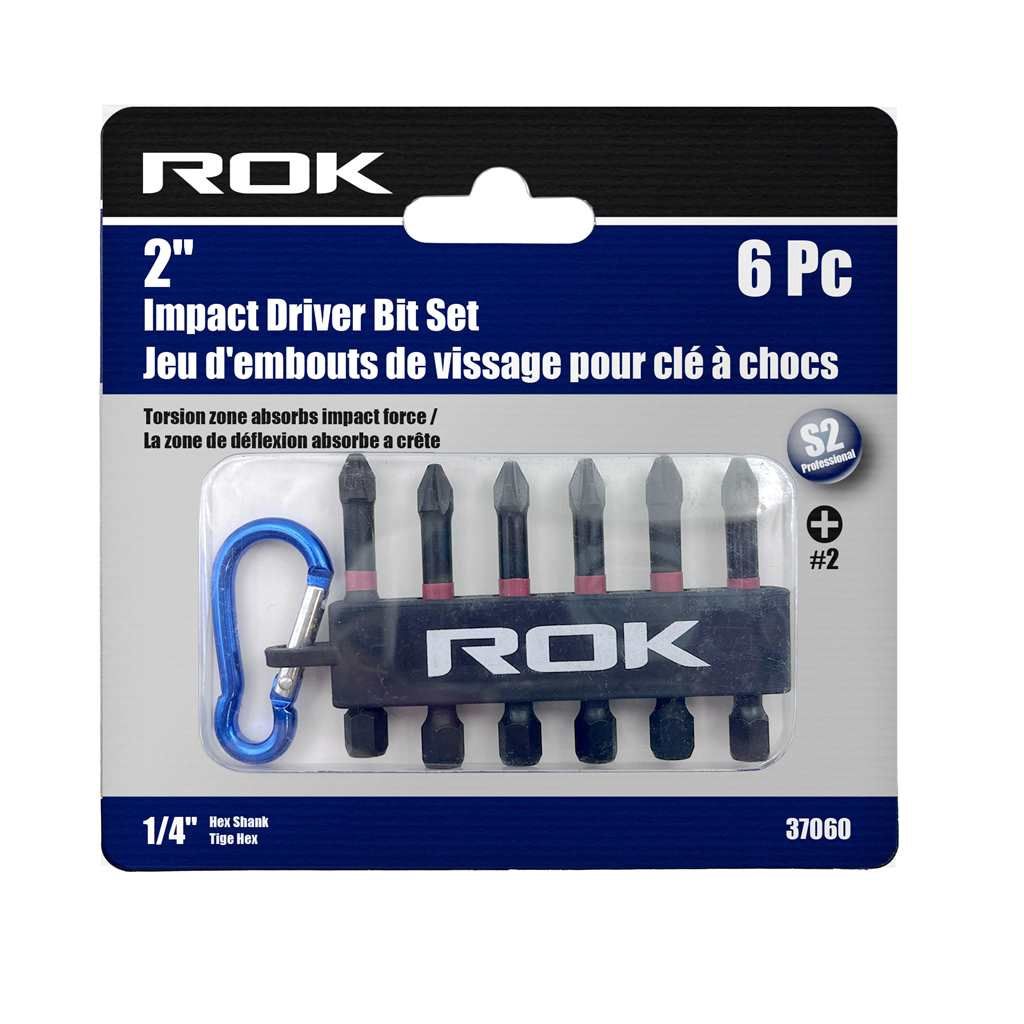 6 PC 2&quot; Impact Driver Bit Set #2 Phillips
