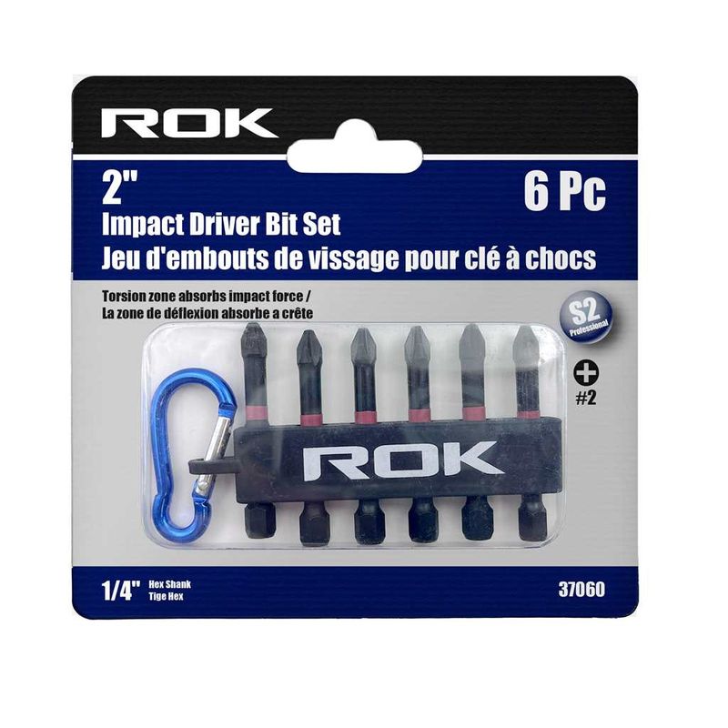 6 PC 2&quot; Impact Driver Bit Set #2 Phillips