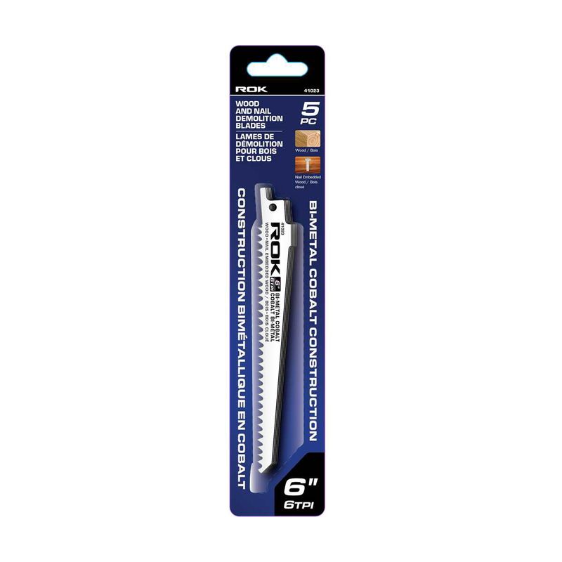 6&quot; 5  Wood and Nail Demolition Reciprocating Blades