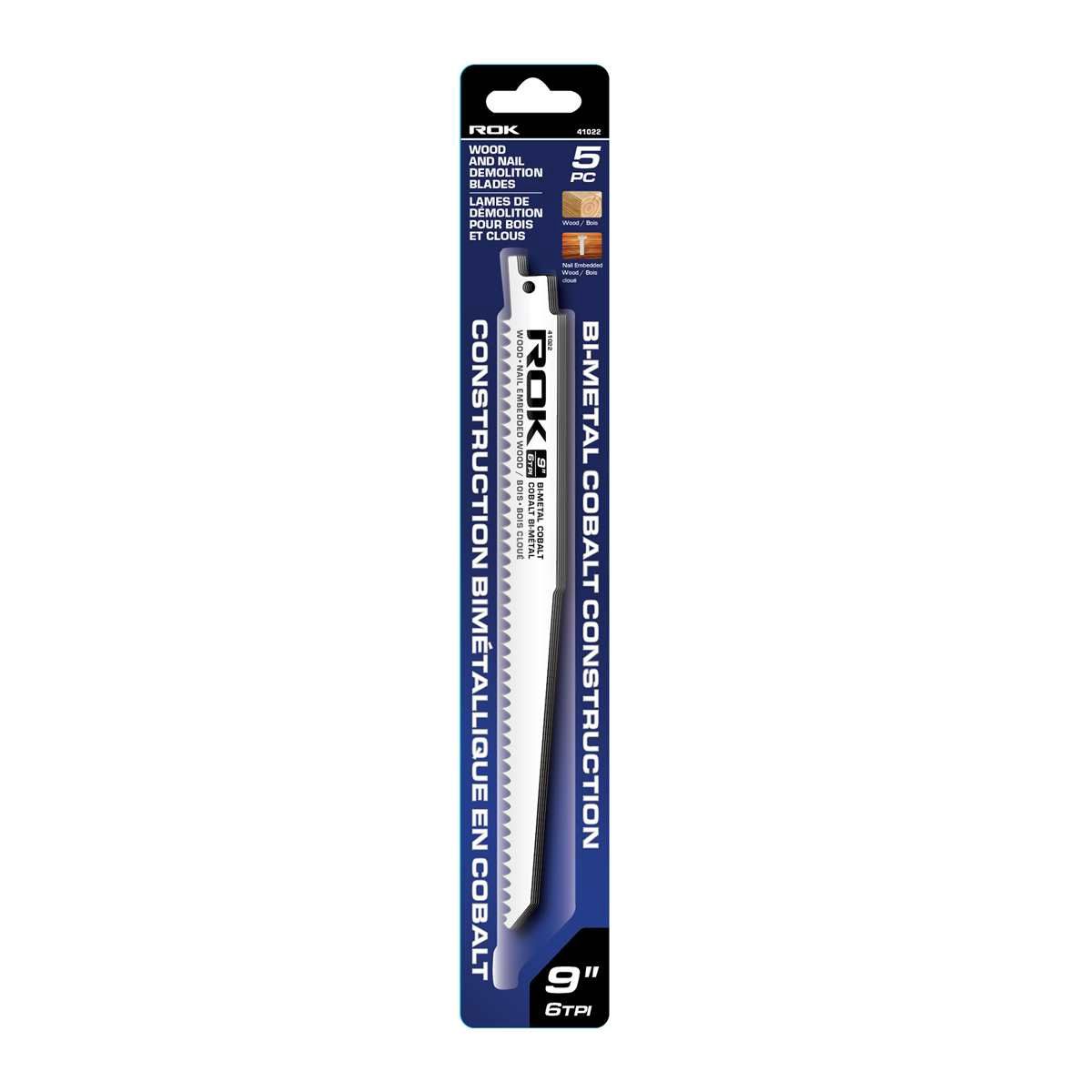 9&quot; 5  Wood and Nail Demolition Reciprocating Blades