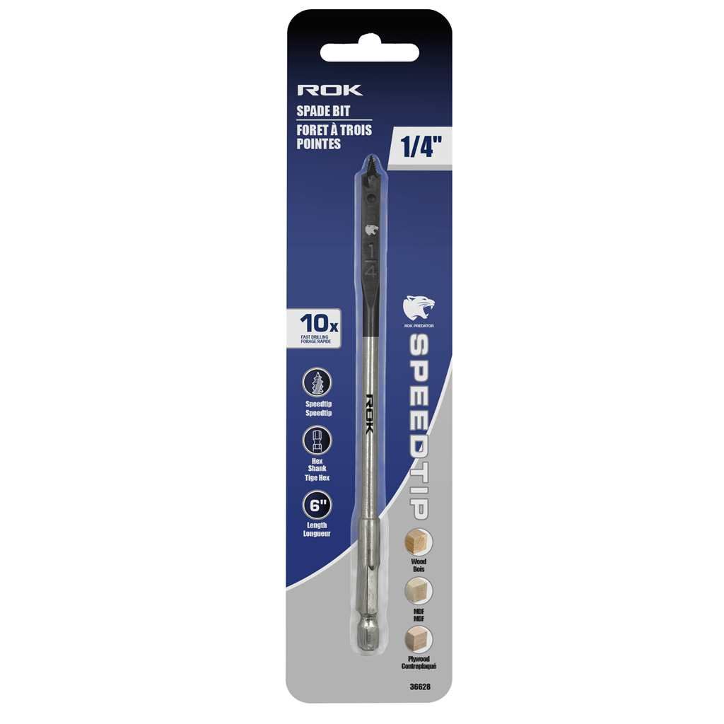Spade Bit 1/4&quot; X 6&quot; with Speedtip
