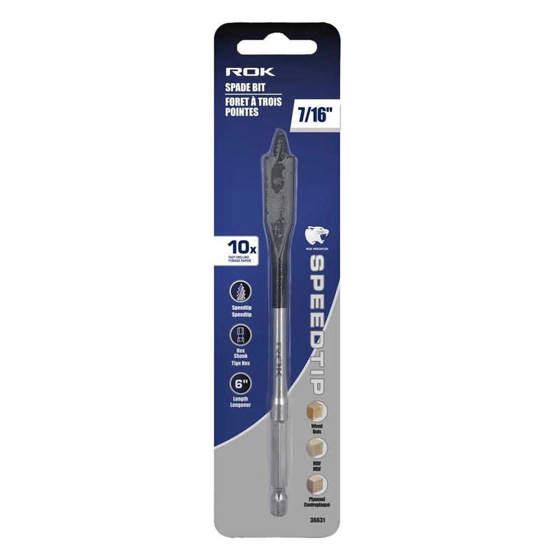 Spade Bit 7/16&quot; X 6&quot; with Speedtip
