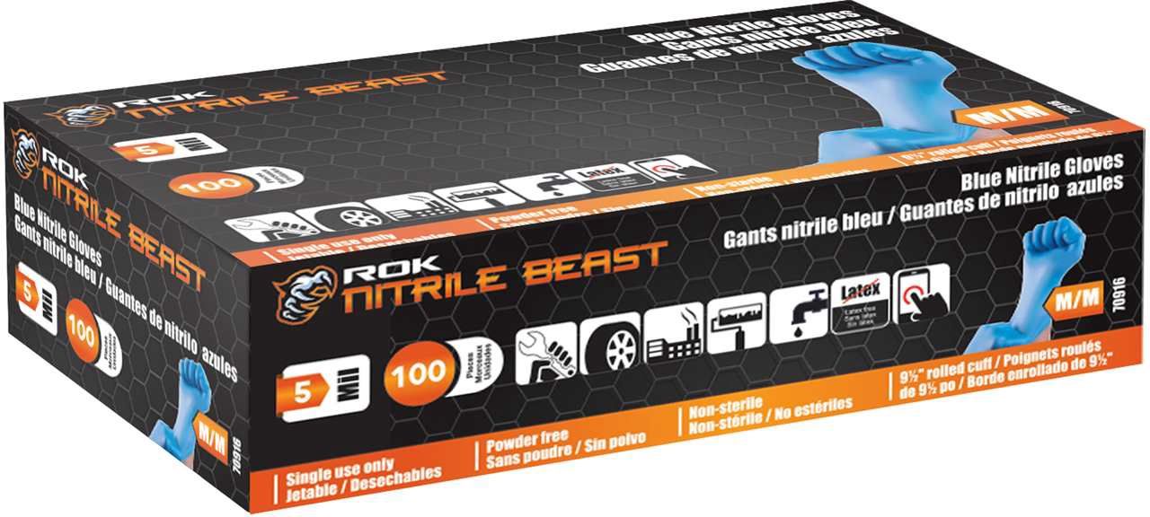 Nitrile Gloves 5 Mil Blue 100  Med