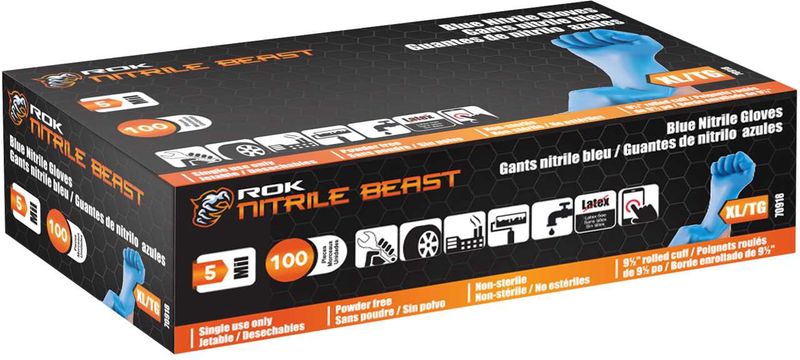 Nitrile Gloves 5 Mil Blue 100  XL
