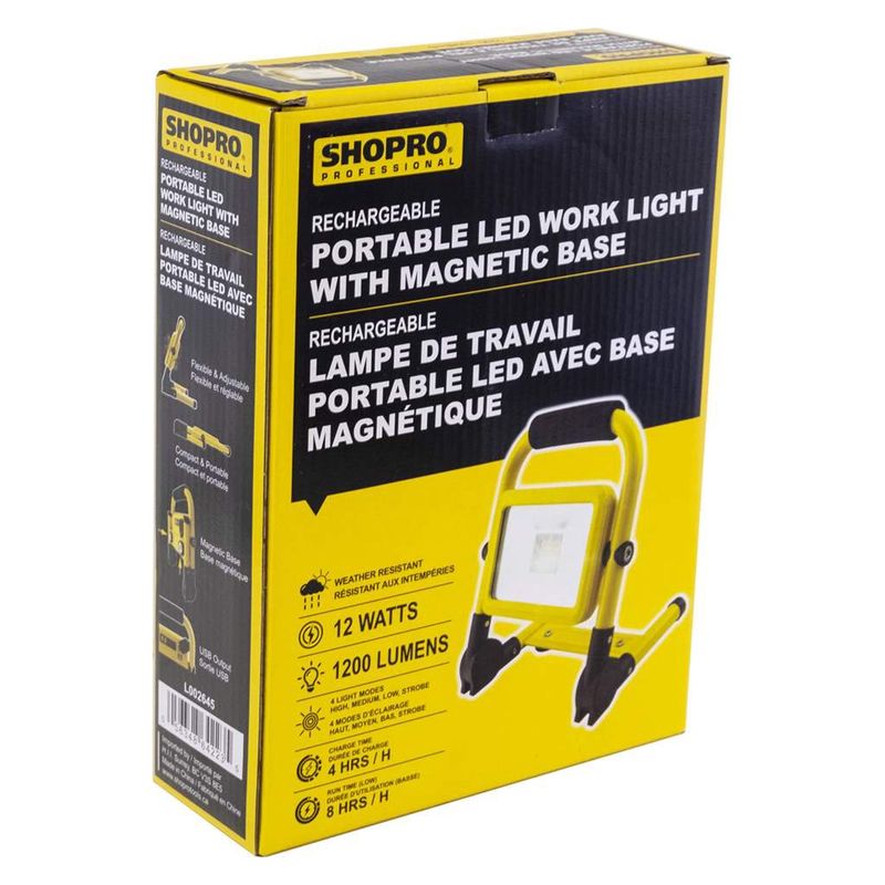 LED Rechargeable Work Light - 12W/1200LM