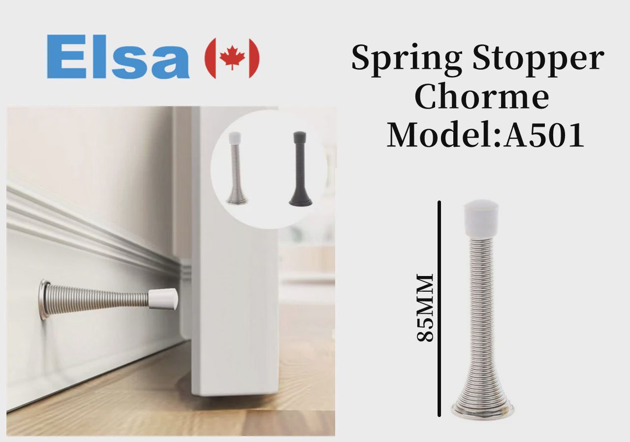 Door Stopper – Chrome Finish -Spring Body