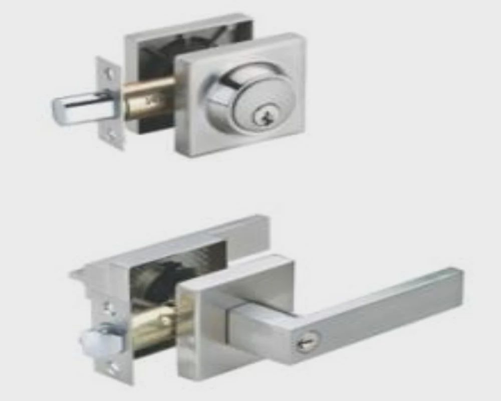 Combo Lever Lock – Chrome Square with Key