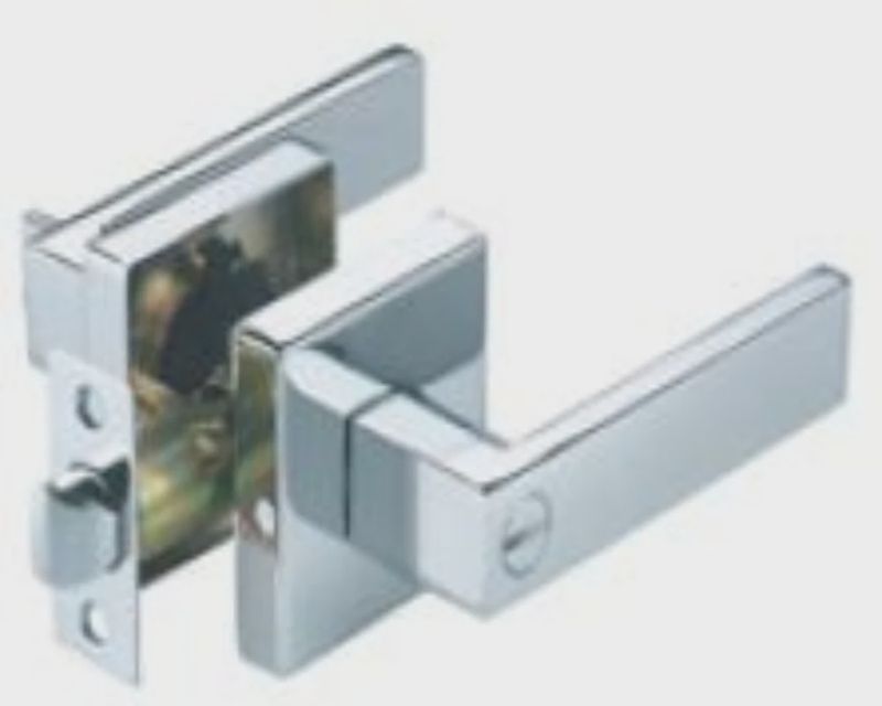 Privacy Door Handle – Chrome Lever Lock