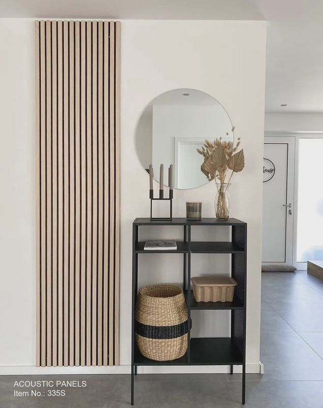 Acoustic Wall Panel – Light Wood Slats- 2&#39;x 10&#39;
