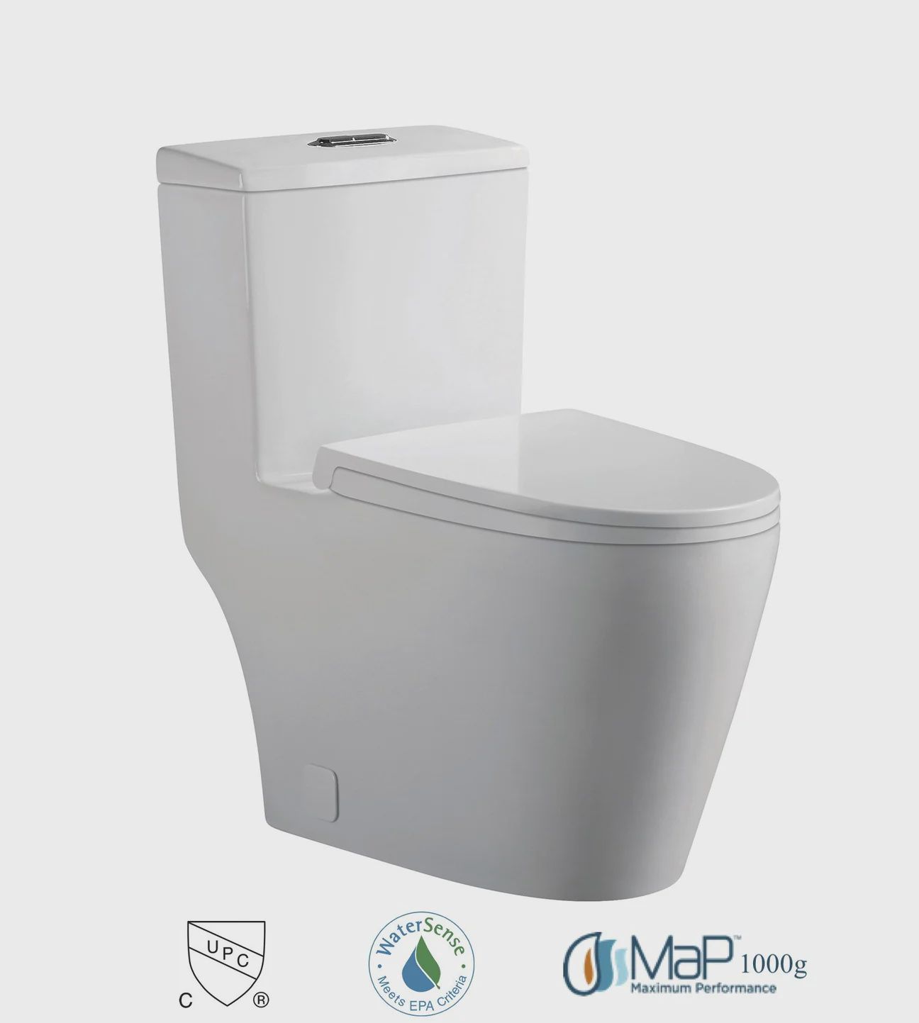 One-Piece Toilet – BL 137- 27-1/2&quot; x 15-1/2&quot; x 29-1/8&quot;, 4.5/3.0 LPF- Dual Flush