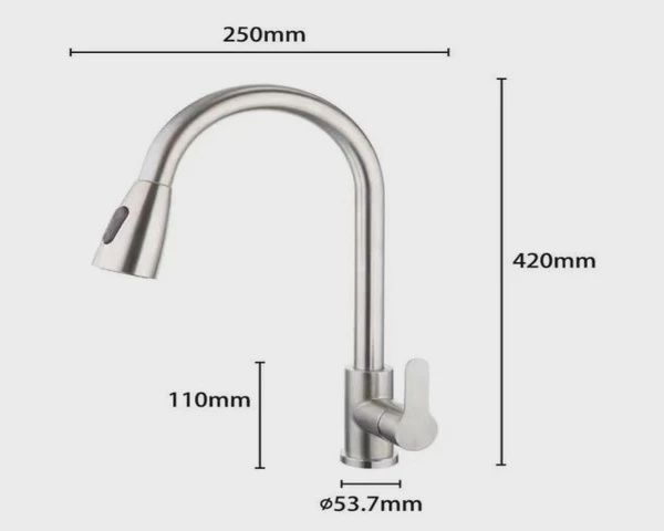 Heavy Duty KK4 CH Stainless Steel SUS304 Kitchen Faucet
