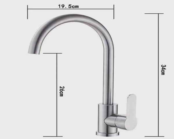 Heavy Duty KK1 CH Stainless Steel SUS304 Kitchen Faucet