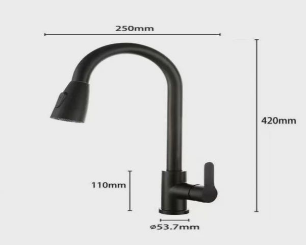 Heavy Duty KK4 MB Black SUS304 Kitchen Faucet