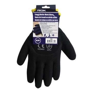 LINED NITRILE COATED GLOVE - LRG