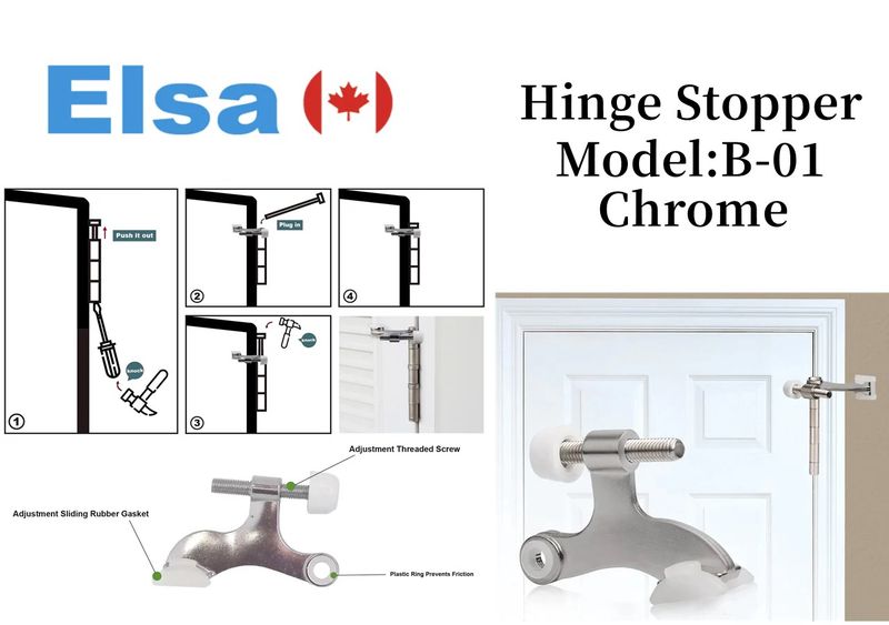 Hinge Pin Door Stopper – Chrome