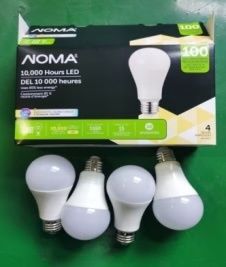 LED Globe Bulb – NOMA 2700K Warm White - A19-4PCS/BOX