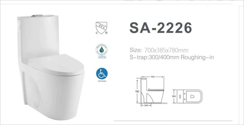 One-Piece Toilet – Slow-Close Seat- Top / Dual Flush