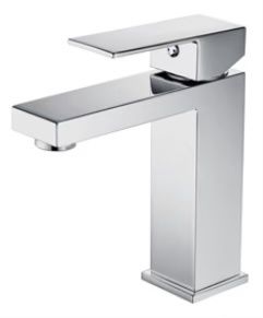 Vanity Faucet – Single Lever, Chrome - Square