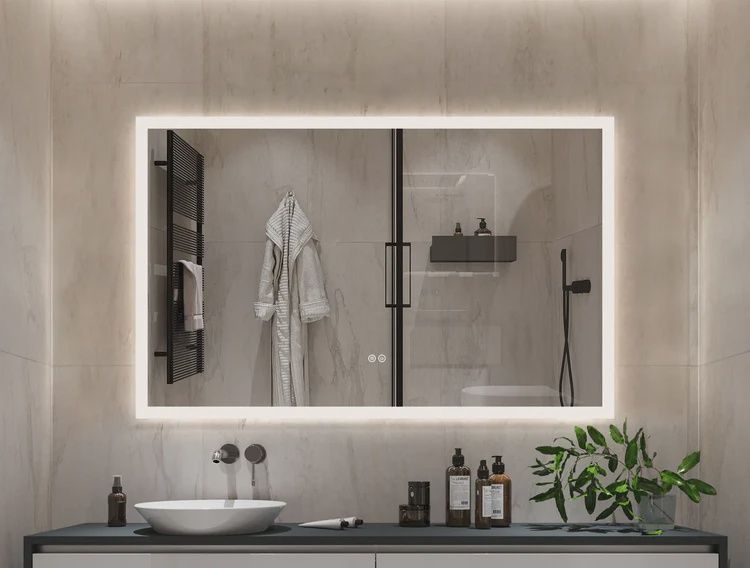 48&quot;x30&quot; Vanity Mirror With Lights LED Frameless Design with defog system 91069