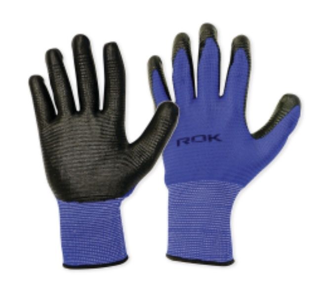 LATEX COATED CONTRACTOR GLOVES- BLACK/RED 6PK