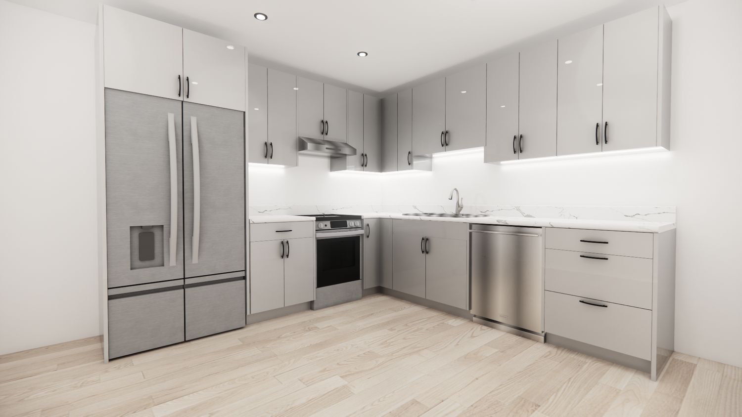 L-Shaped kitchen (ELEPHANT GLOSS)