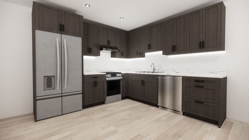 L-Shaped kitchen ( DARK SHAKER ESPRESSO )