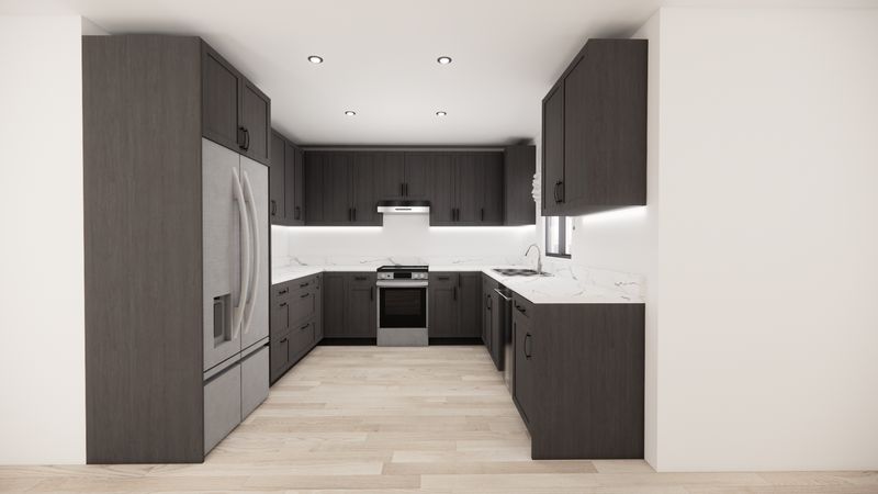 U-Shaped Kitchen –  ( STORMY GREY )