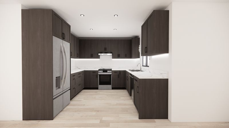 U-Shaped Kitchen –  (DARK SHAKER ESPRESSO)