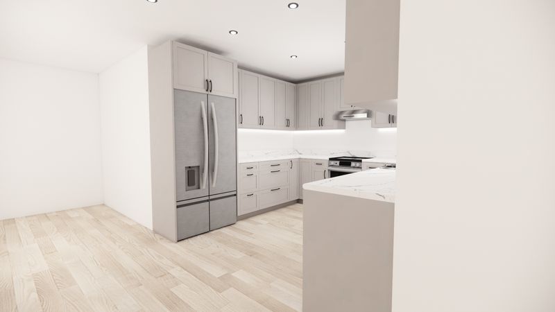 U-Shaped Kitchen –  (LIGHT SHAKER BEIGE)