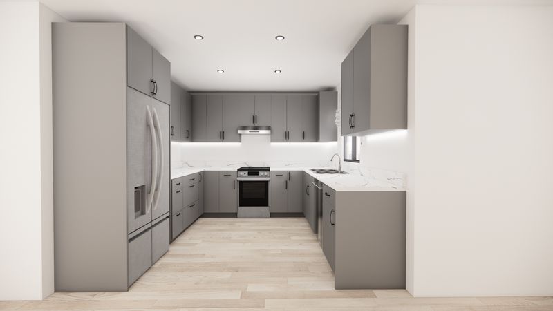 U-Shaped Kitchen –  (MATTE GREY)