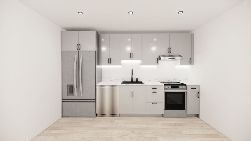 Straight Kitchen – HIGH GLOSS ELEPHANT FLAT PANEL