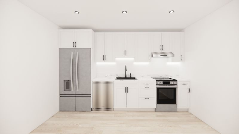 Straight Kitchen – White Shaker Panel