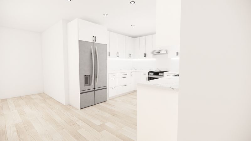 U-Shaped Kitchen –  (MATTE WHITE )