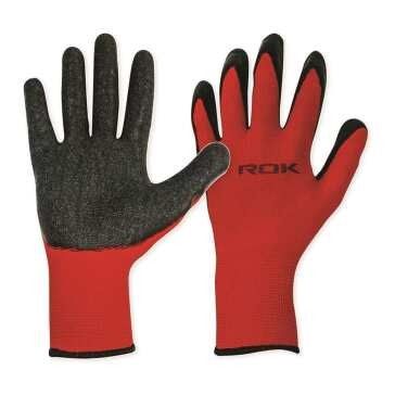 6 Pack CONTRACTOR GLOVES- BLACK/RED