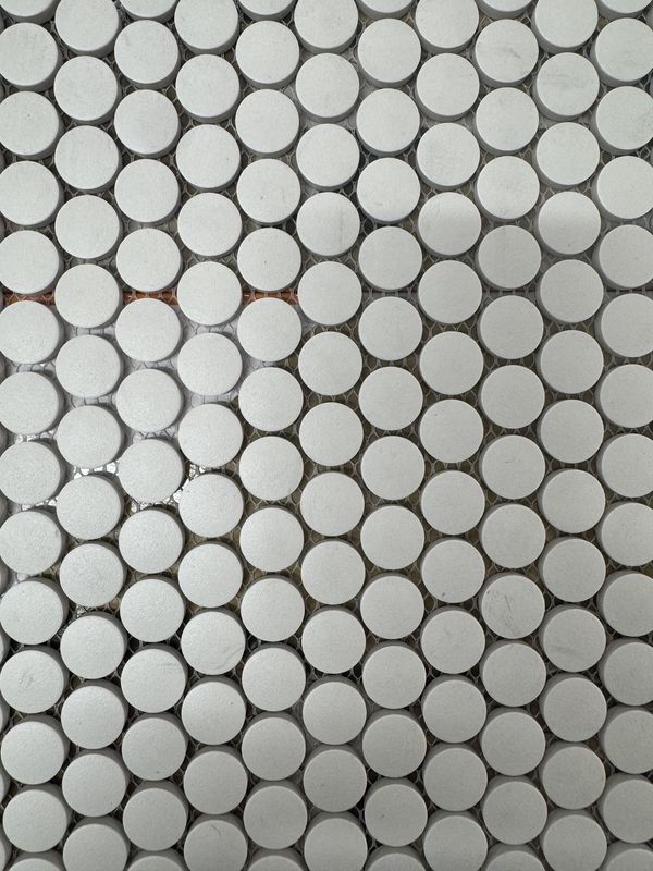 Penny Porcelain Mosaic - White