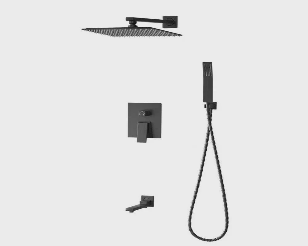 S1-MB matt black shower combo
