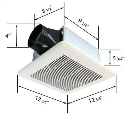 BATHROOM VENTILATION FAN/ BATH ROOM FAN TY-80-E