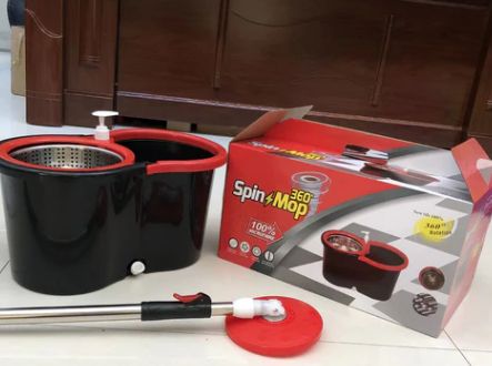 Spin mop cleaning mop with bucket