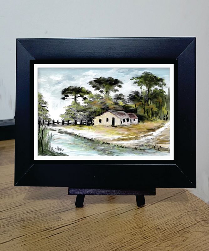 Quadro Pintura Digital com Moldura Quadro Pintura Digital com Moldura