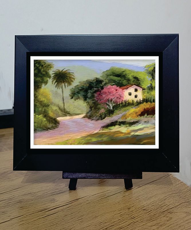Quadro Pintura Digital com Moldura Quadro Pintura Digital com Moldura