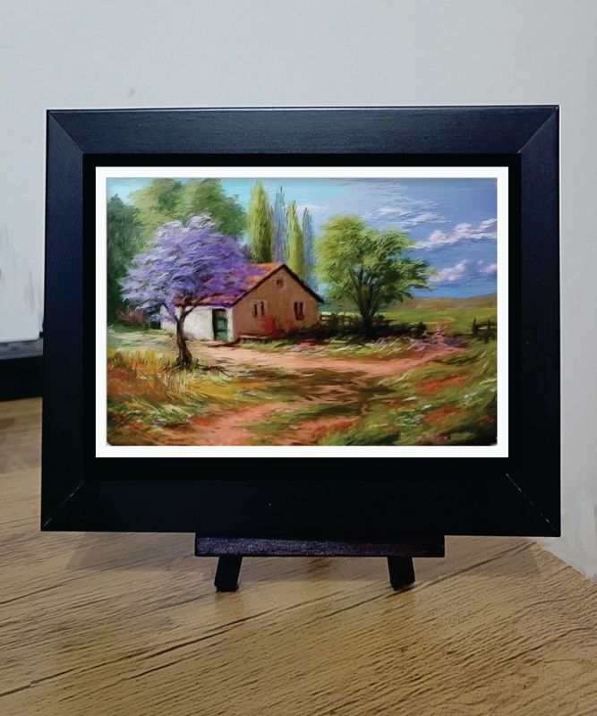 Quadro Pintura Digital com Moldura Quadro Pintura Digital com Moldura