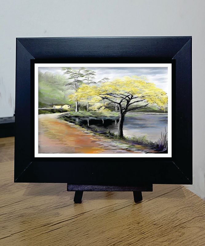 Quadro Pintura Digital com Moldura Quadro Pintura Digital com Moldura