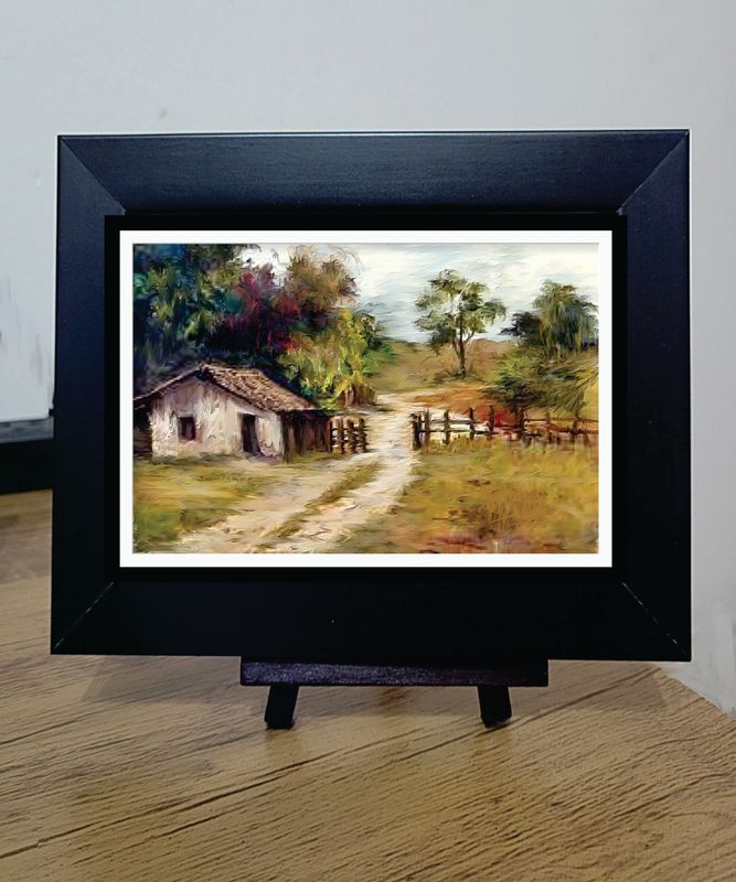 Quadro Pintura Digital com Moldura Quadro Pintura Digital com Moldura