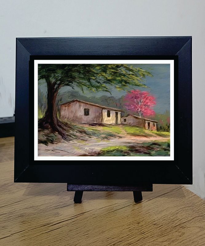 Quadro Pintura Digital com Moldura Quadro Pintura Digital com Moldura