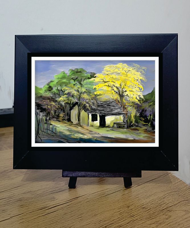Quadro Pintura Digital com Moldura Quadro Pintura Digital com Moldura