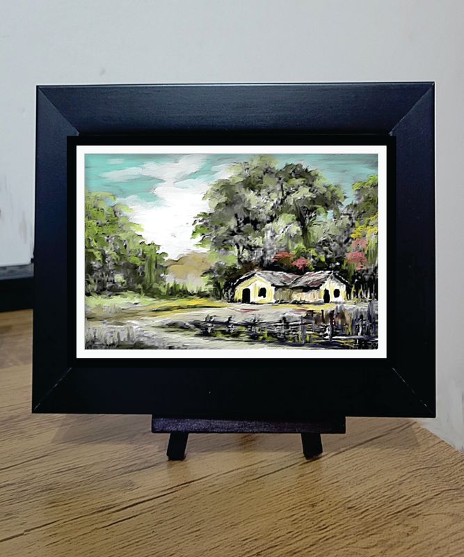 Quadro Pintura Digital com Moldura Quadro Pintura Digital com Moldura